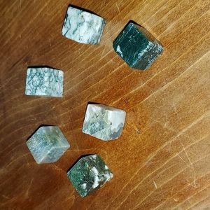 Moss Agate Cubes